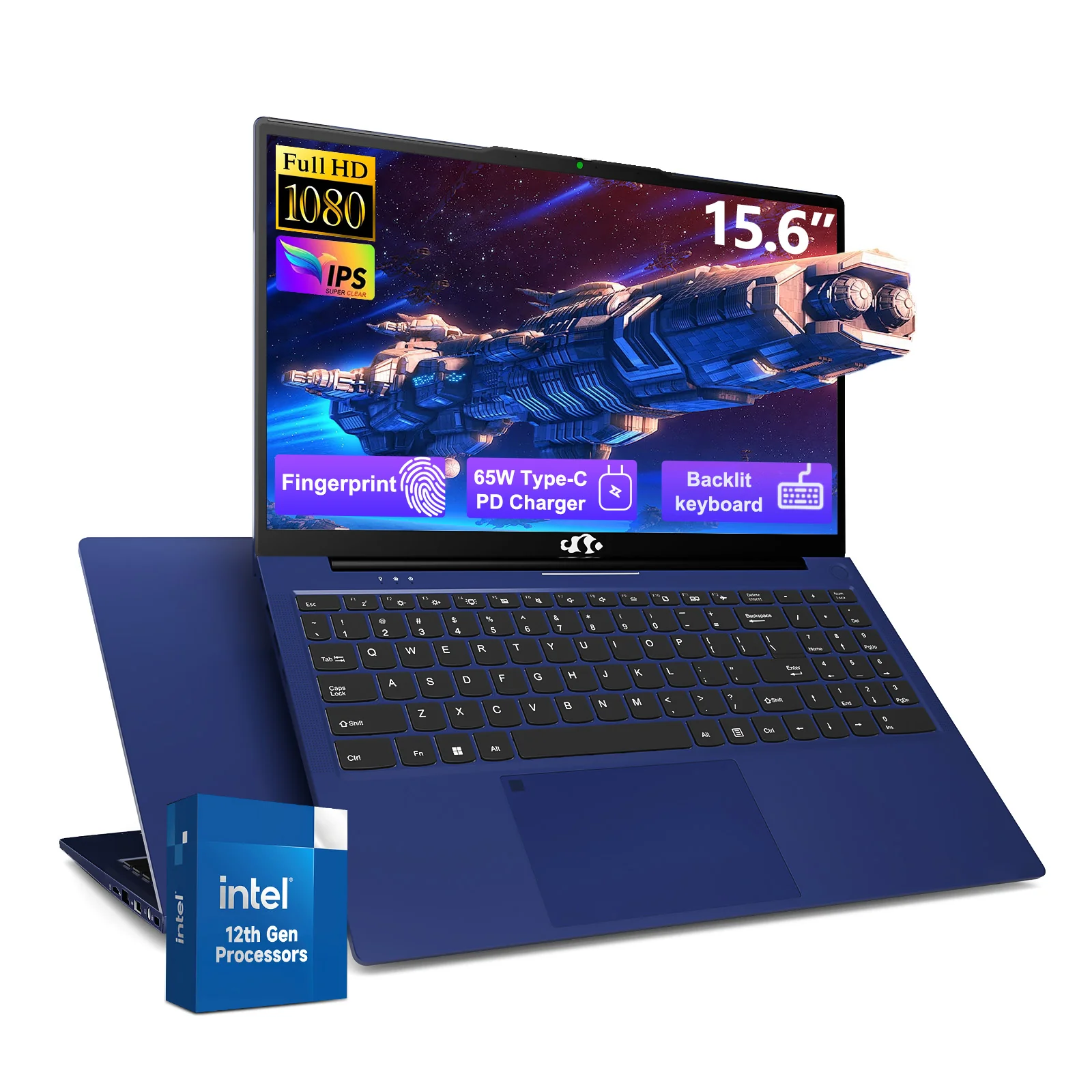 15.6-FHD-Laptop,16GB RAM 1TB SSD Student-Laptop with Backlit Keyboard Fingerprint Intel Pentium Quad Core N100 Processor (Up to 3.4GHz)Business-Laptop,Computer,2 Years Warranty Win11,Red