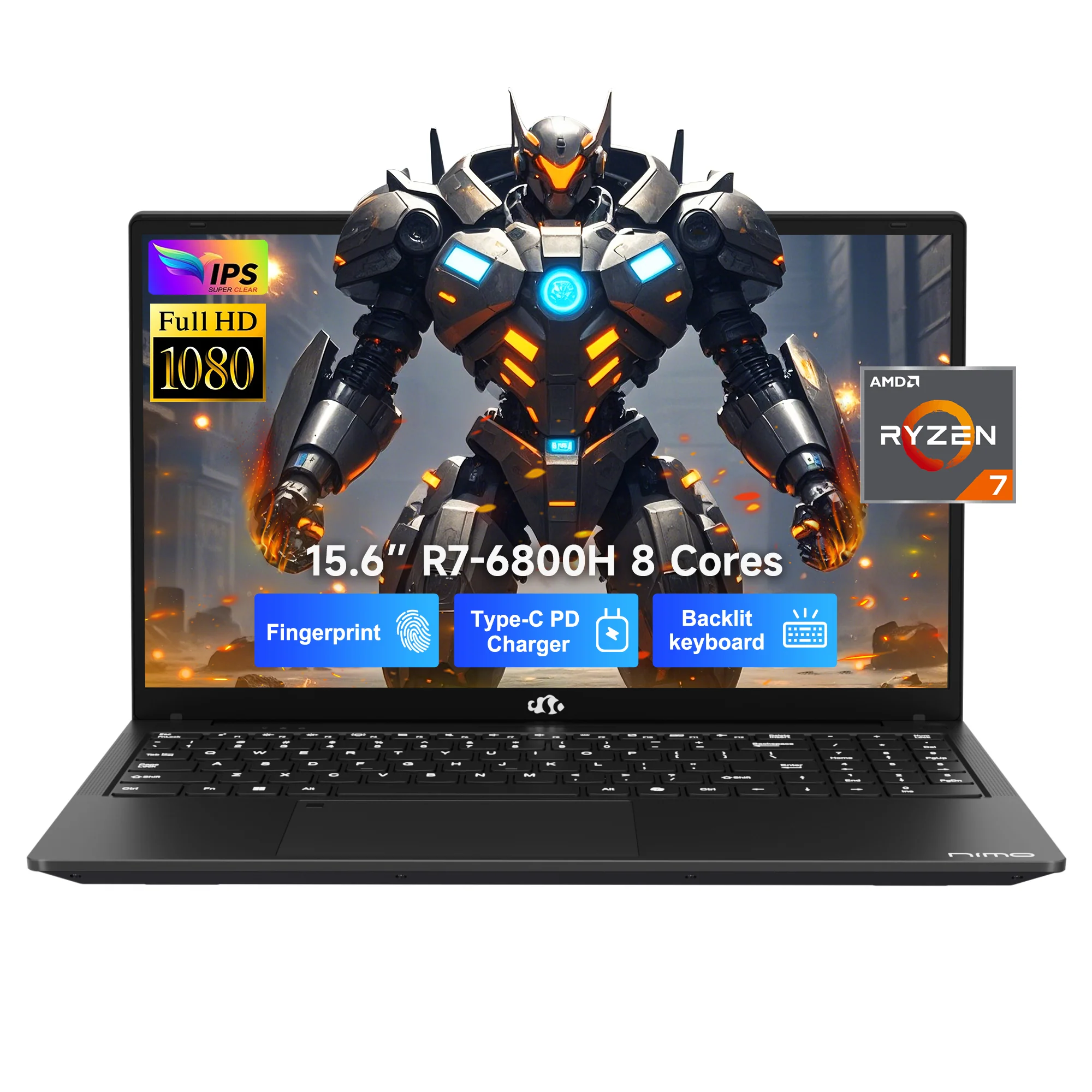Nimo 15.6" N155 R7 6800H FHD Laptop
