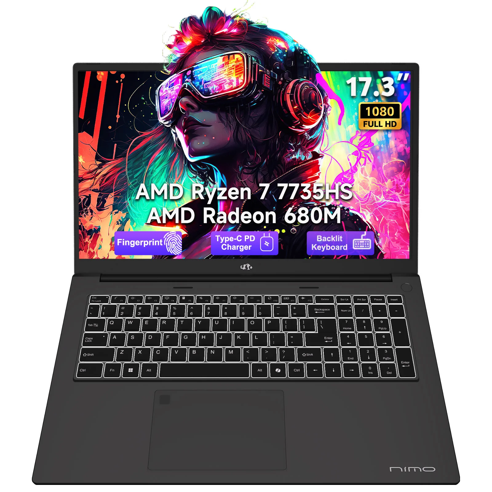 Nimo 17.3" N179 Ryzen 7 7735HS FHD Laptop